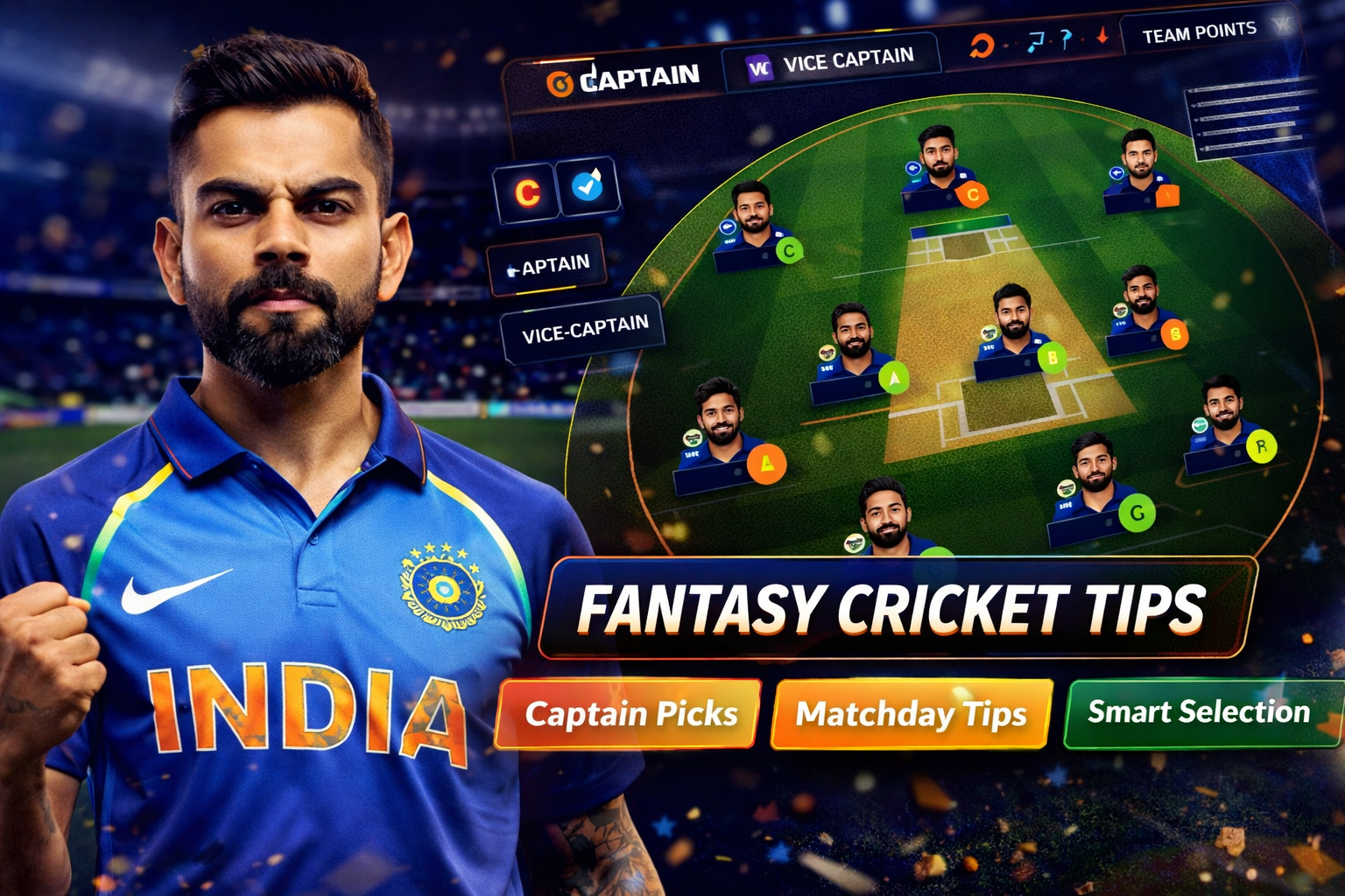 Fantasy Play App role based fantasy cricket checklist